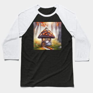 The Cute Mushroom Mouse House Baseball T-Shirt